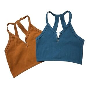 2X Free People Ribbed Crop Tank